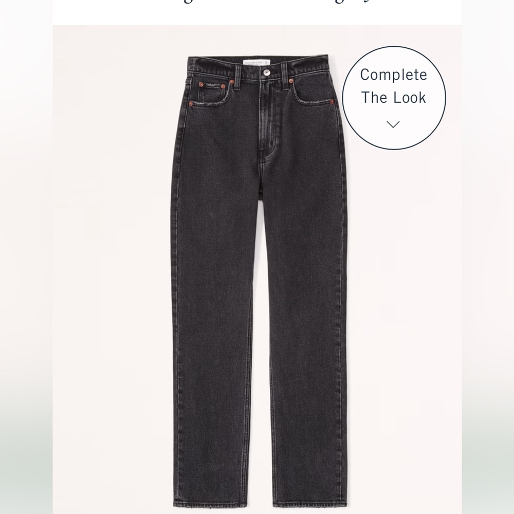 Abercrombie Ultra High Rise Ankle Straight Jean -27 Long